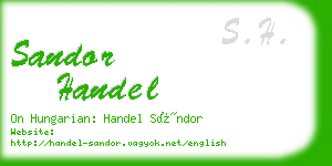 sandor handel business card